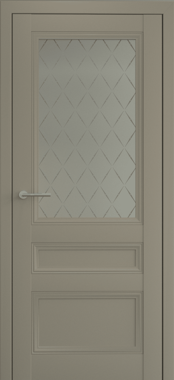 Полотно дверное остекленное Vinyl Византия 800 Серый, стекло мателюкс "Лорд серый"