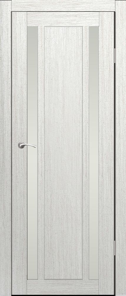 Полотно дверное остекленное Эко-шпон Калгари-2 900*2000 Роял вуд светлый, стекло сатин матовый