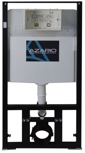Сет AZARIO инсталляция + унитаз Teramo (квадратный) с сидением микролифт БЕЗ КЛАВИШИ (AZ-8010-1000+AZ-0052)