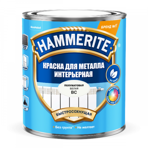 Краска Hammerite для металла интерьерная BC 0.9 л (полуматовая)