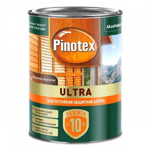 Влагостойкая лазурь Pinotex Ultra CLR база под колеровку 2,5л