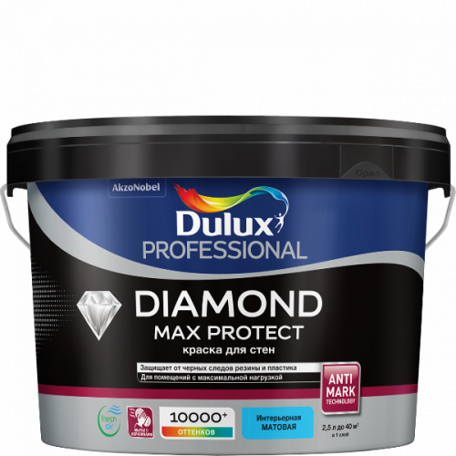Краска Dulux Professional Diamond Max Protect мат BW 2.5л