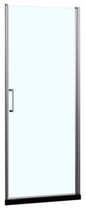 Распашная дверь Azario ALBERTA 900х1900 прозрачное стекло 6 мм, цвет профиля серебро (AZ-NK6211 900)