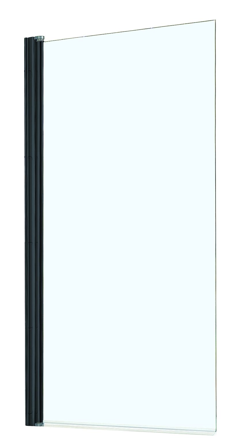 Шторка для ванны Azario MERRIT 800х1400, прозрачное стекло 6 мм, цвет профиля черный (AZ-NF6211-1 800 BLACK)