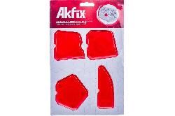 Набор шпателей для выравнивания и затирки герметиков Akfix 4 шт