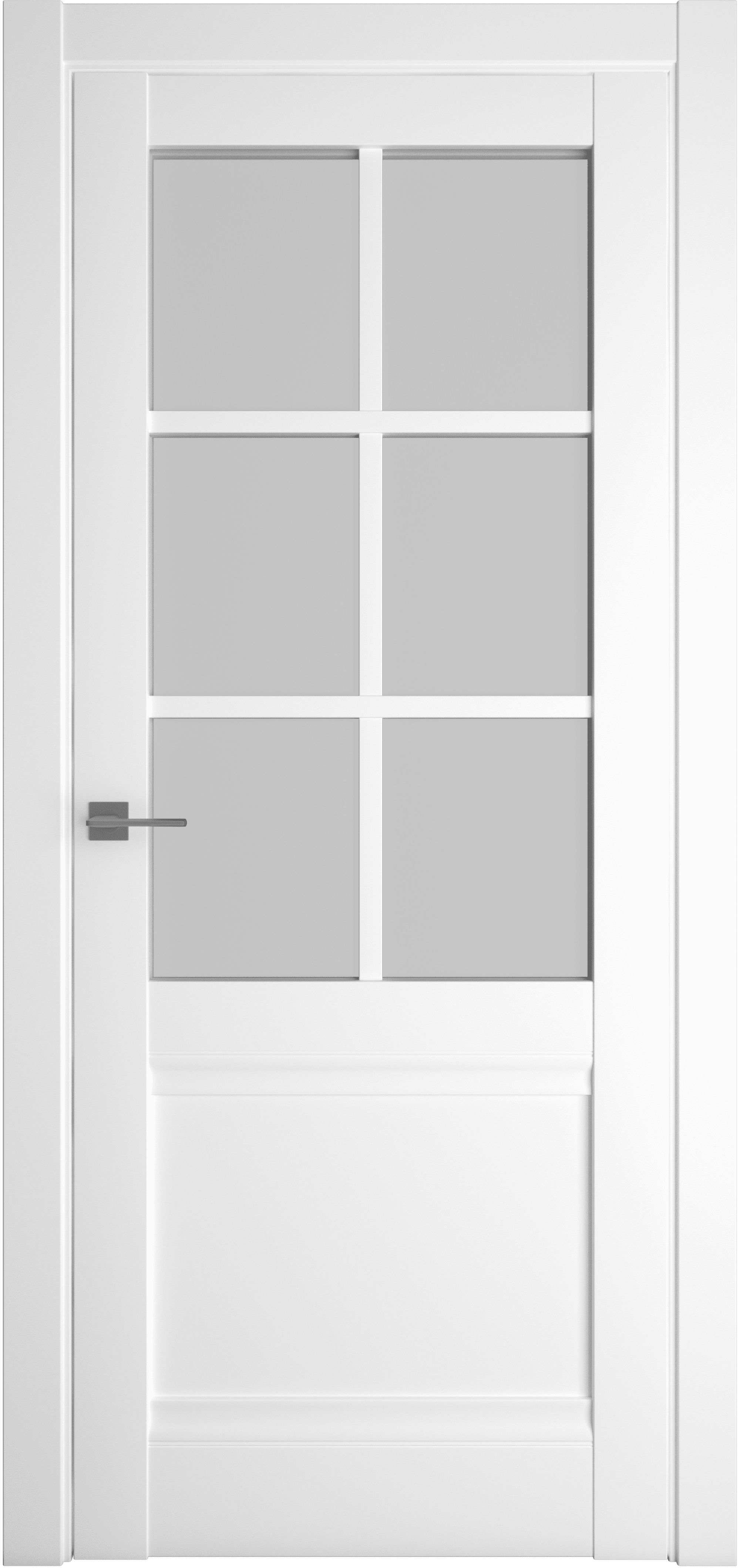 Полотно дверное остекленное Vinyl Киото 900 белый стекло мателюкс