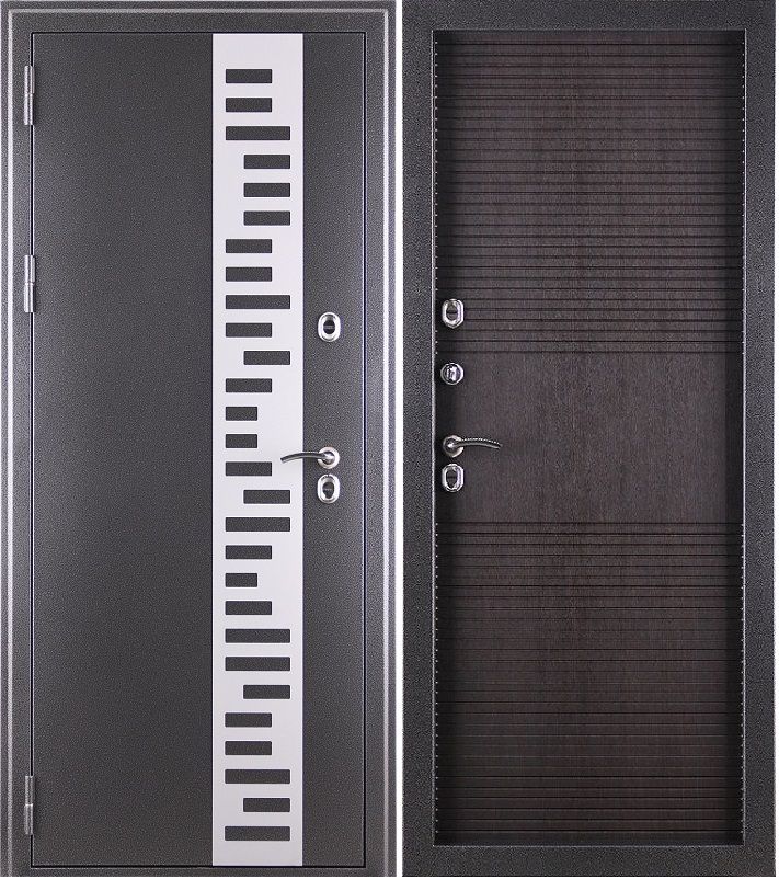 Дверь металлическая ISOTERMA 10 см Антик Серебро Венге 2050х860 левая