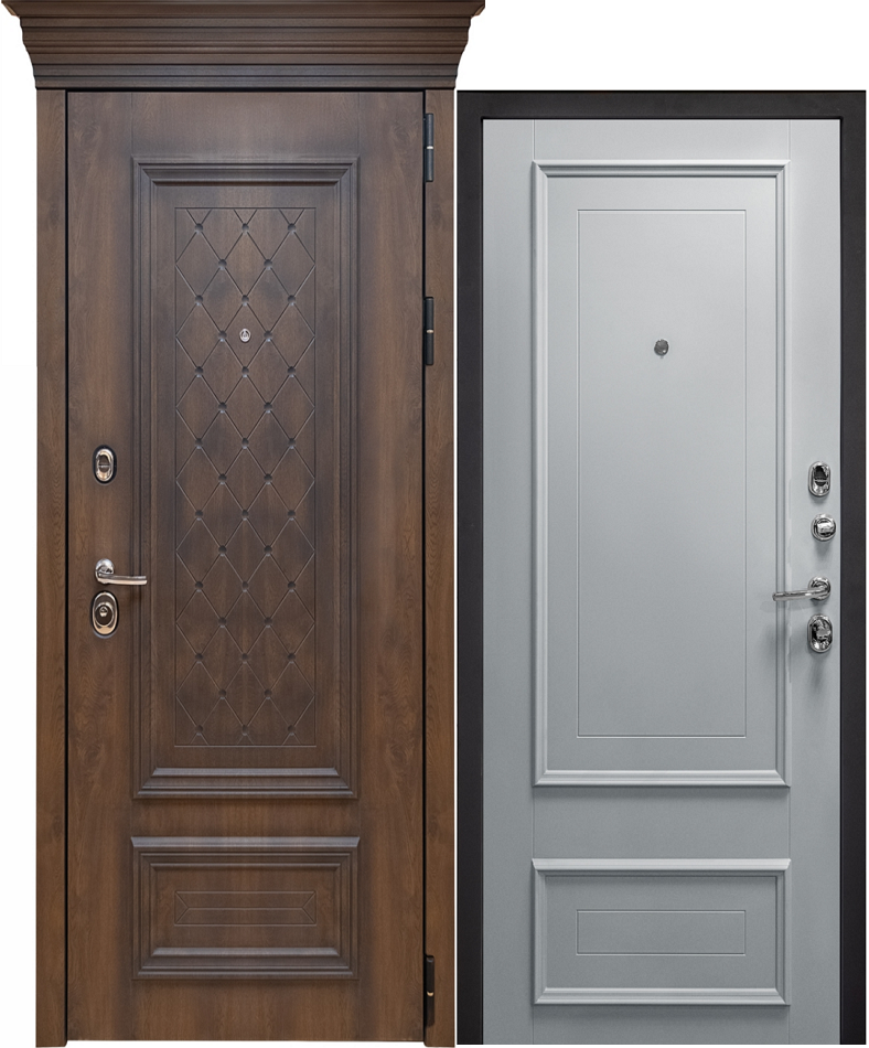 Дверь металлическая Юнити с капителью РЖ 2050х960 левая