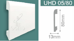 Плинтус полистирол UHD05/80 (80*13*2400) Solid на клей