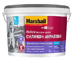 Краска Marshall Akrikor Фасадная силикон-акриловая мат BW 2,5л