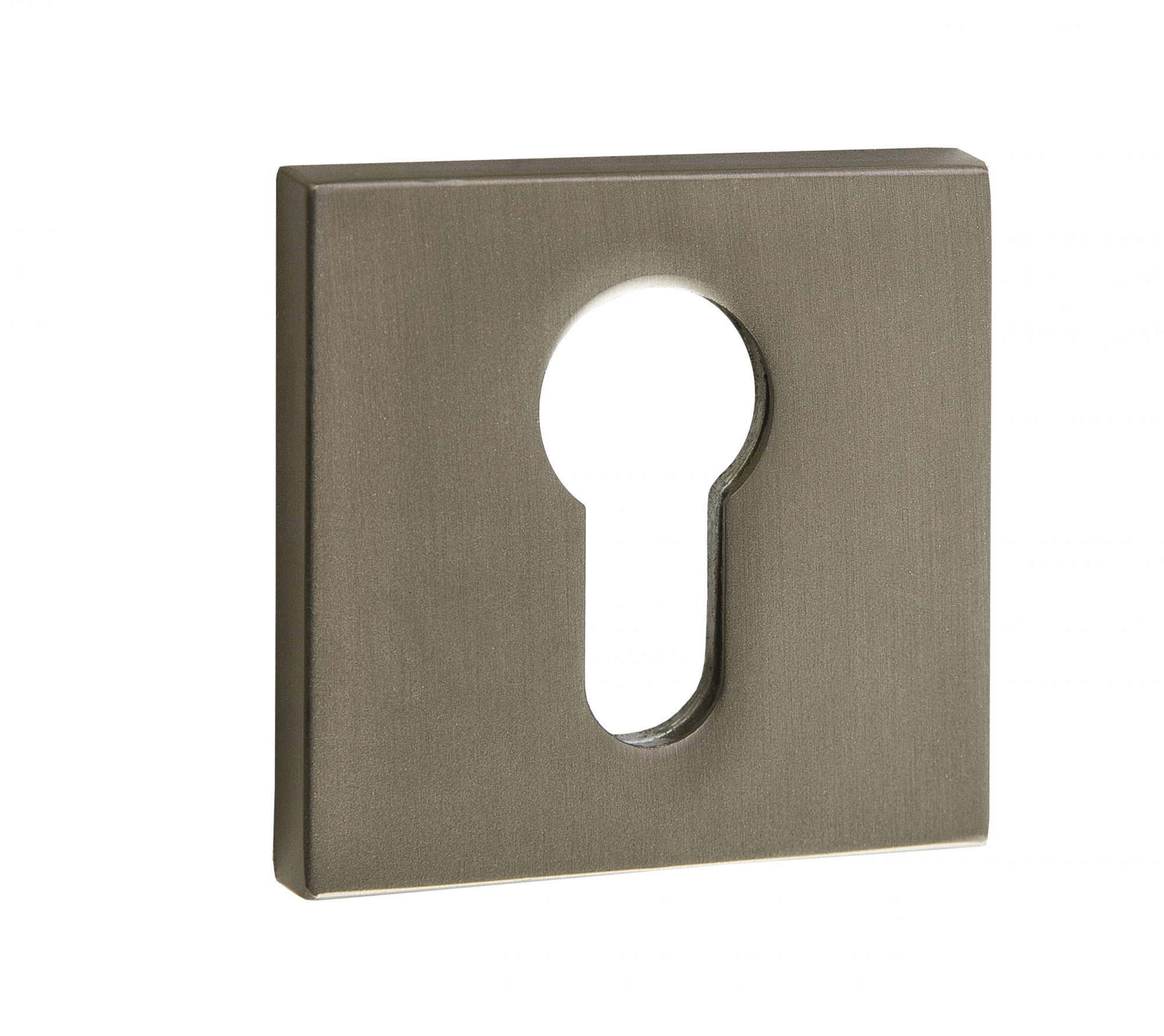 Накладка квадратная на цилиндр PUERTO, серия SLIM, матовый черный никель