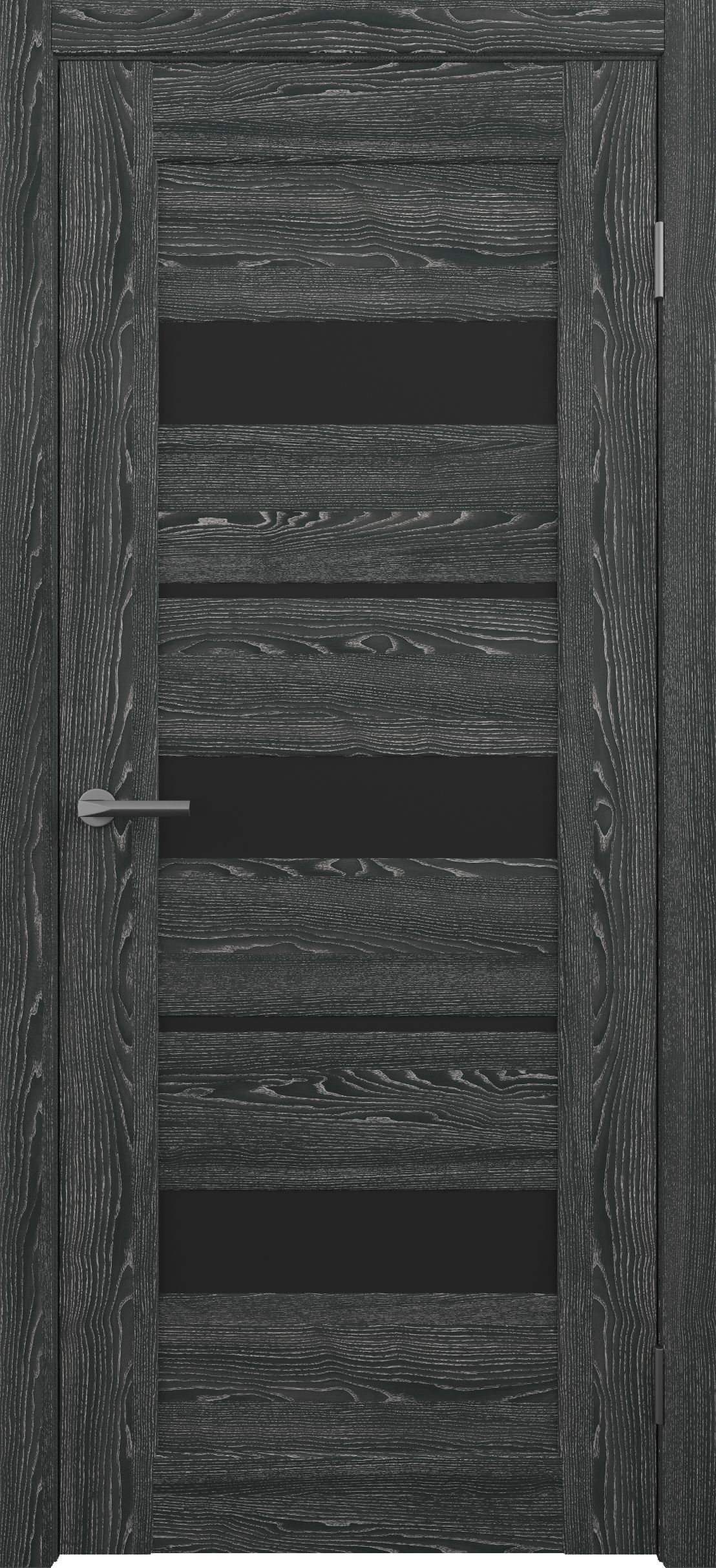 Полотно дверное остекленное CPL Бостон 800 черное дерево стекло черное
