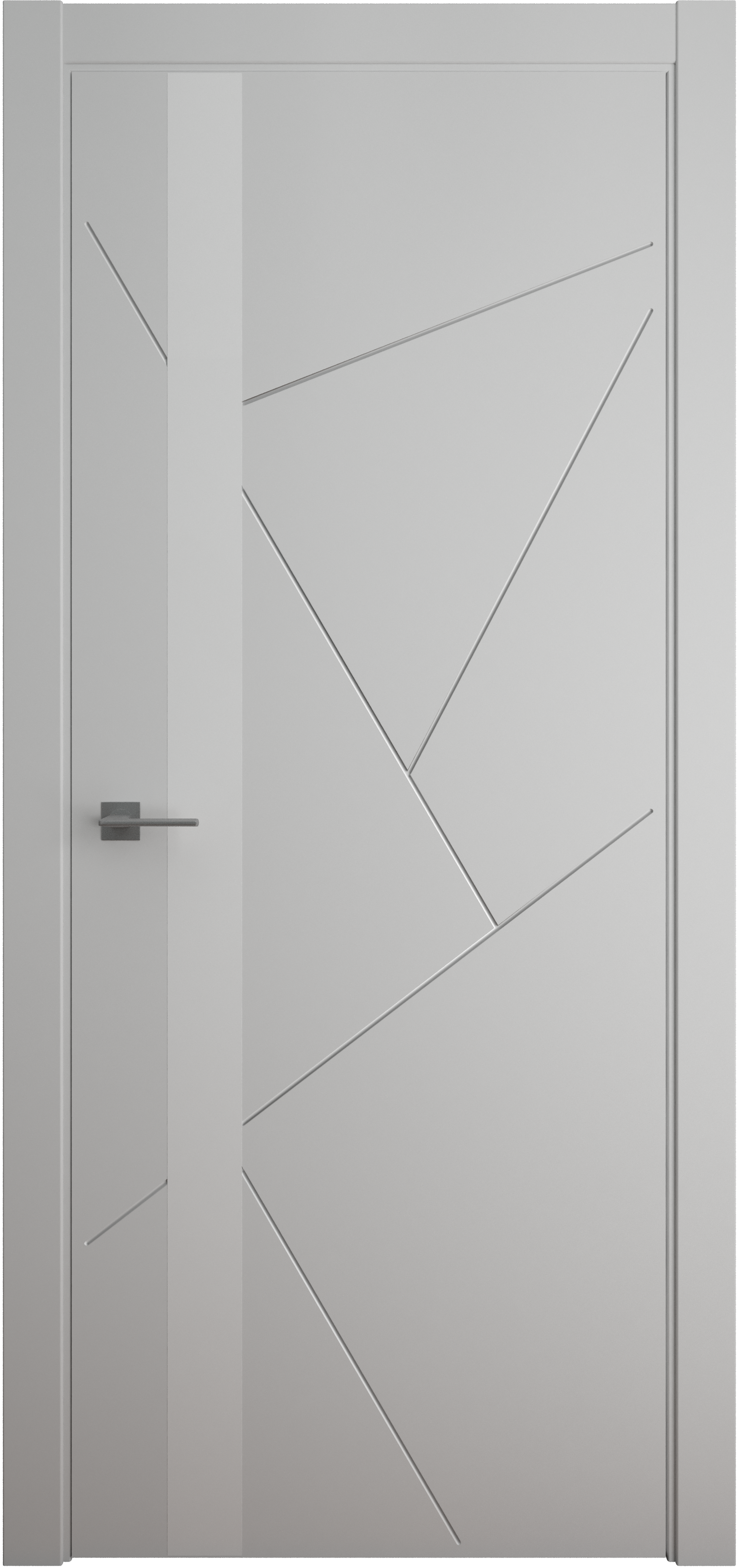 Полотно дверное остекленное СХЕМА Эмаль-1 ПГ Эмаль Геометрия-6 Н2100*700 латте стекло белое(защ маг)