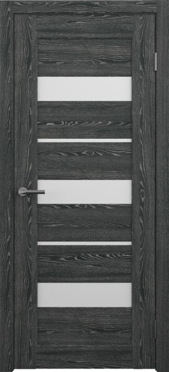 Полотно дверное остекленное CPL Бостон 700 черное дерево стекло белое