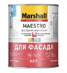 Краска Marshall Maestro Фасадная Акриловая глуб/мат BW 0,9л