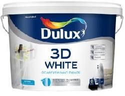 Краска Dulux 3D White ослепительно белая мат 9 л для стен и потолков