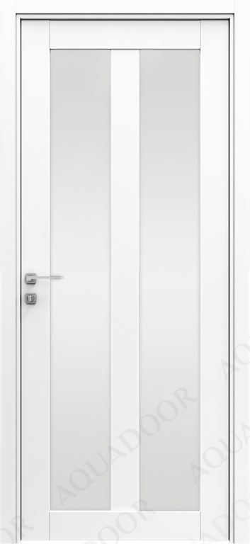 Полотно дверное  остекленное Zargo Duo 900 Кедр белый стекло сатин матовый