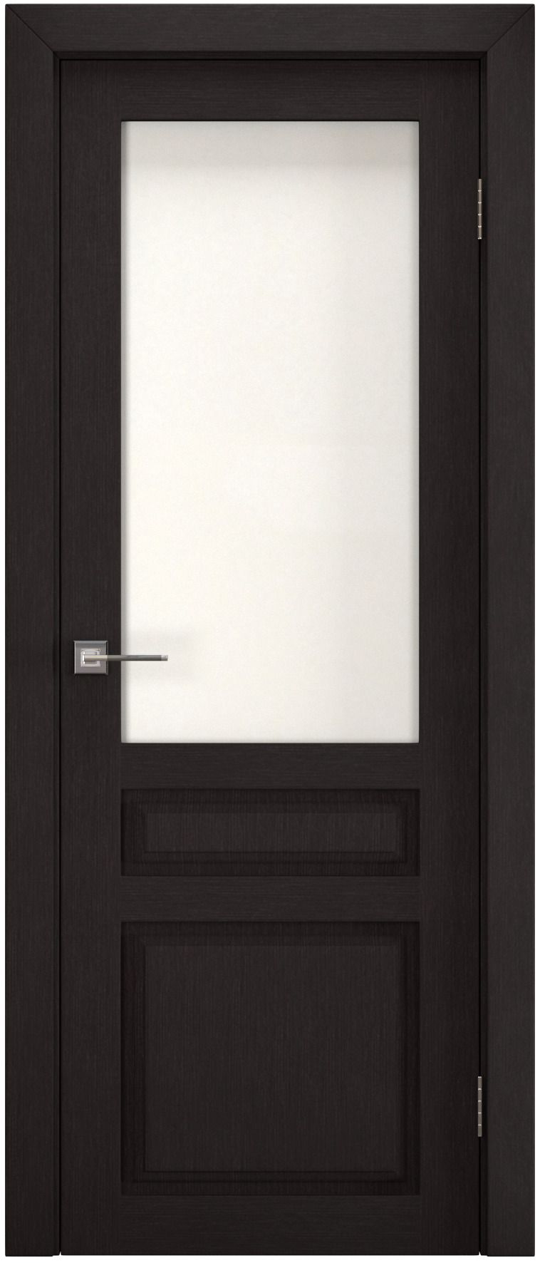 Полотно дверное остекленное Эко-шпон Британь 2000*900 Каштан, ст. рисунок "Хрусталь"