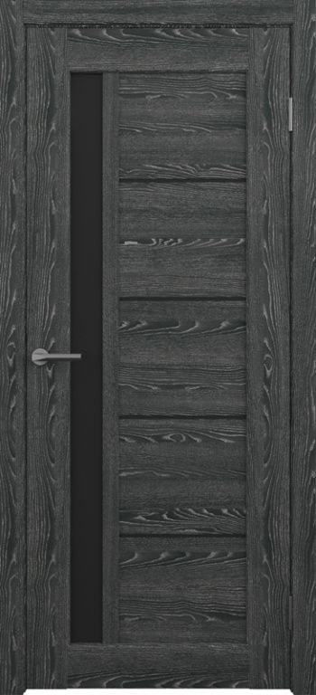 Полотно дверное остекленное CPL Мехико 800 черное дерево стекло черное