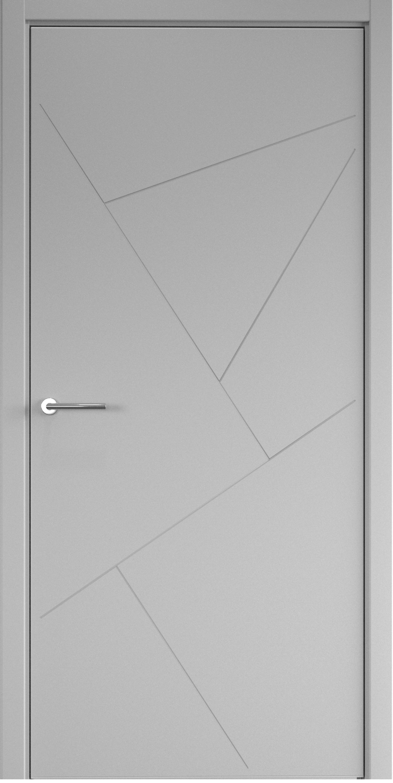 Полотно дверное глухое СХЕМА Эмаль-1 ПГ Эмаль Геометрия-2 900 серый (защелка маг.)