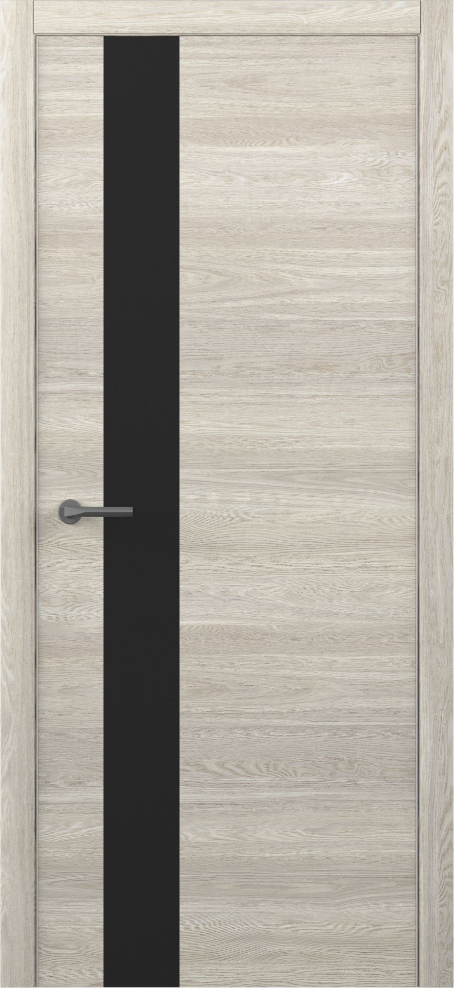 Полотно дверное остекленное Art-шпон G 900 дуб южный, ст.черное схема STATUS-2 (замок Morelli 1895)