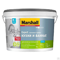 Краска Marshall Export Кухни и Ванные мат латексная BW 9л