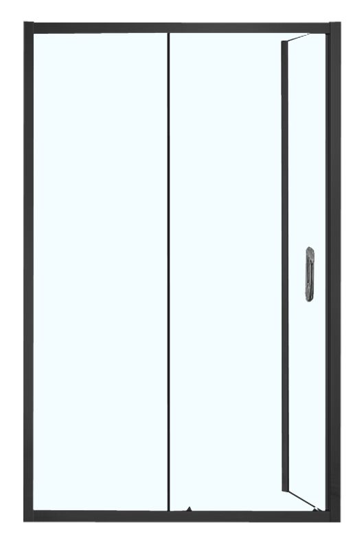 Душевое ограждение AZARIO 1200х800х2000, БЕЗ ПОДДОНА, прозрачное стекло 6 мм, открывание налево, цвет профиля черный (AZ-ND1131-L 1200 BLACK)