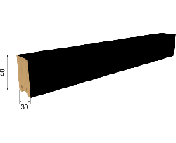 Интерьерная рейка МДФ "Ривьера"  Black Edition 2700*40*30 мм (уп-4шт.)