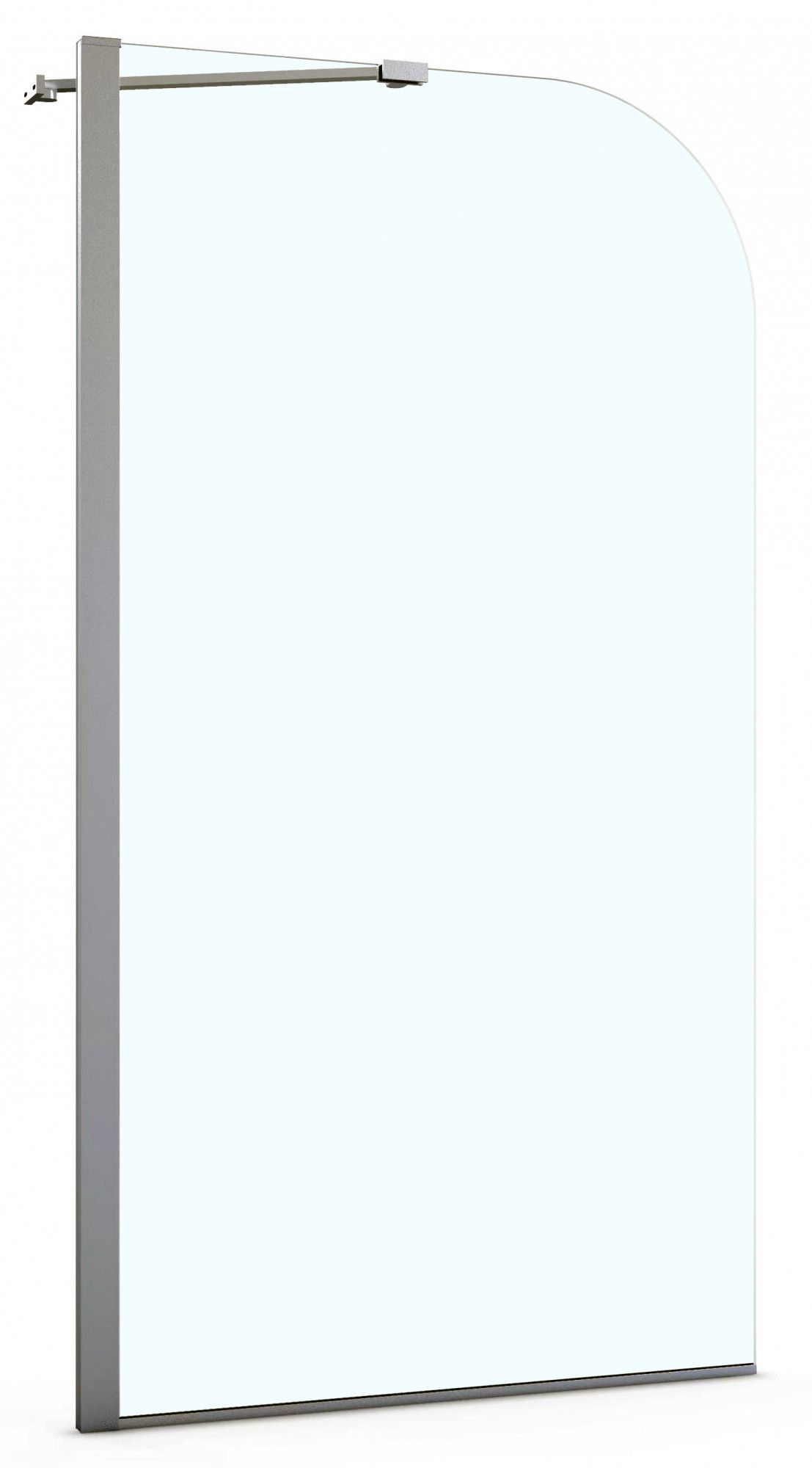 Шторка для ванны Azario MERRIT 800х1400, Easy Clean прозрачное стекло 6 мм, цвет профиля серебро (AZ-NF6310 800)