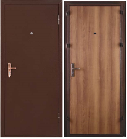 Дверь металлическая СПЕЦ BMD гладкая итальянский орех 2050х860 левая