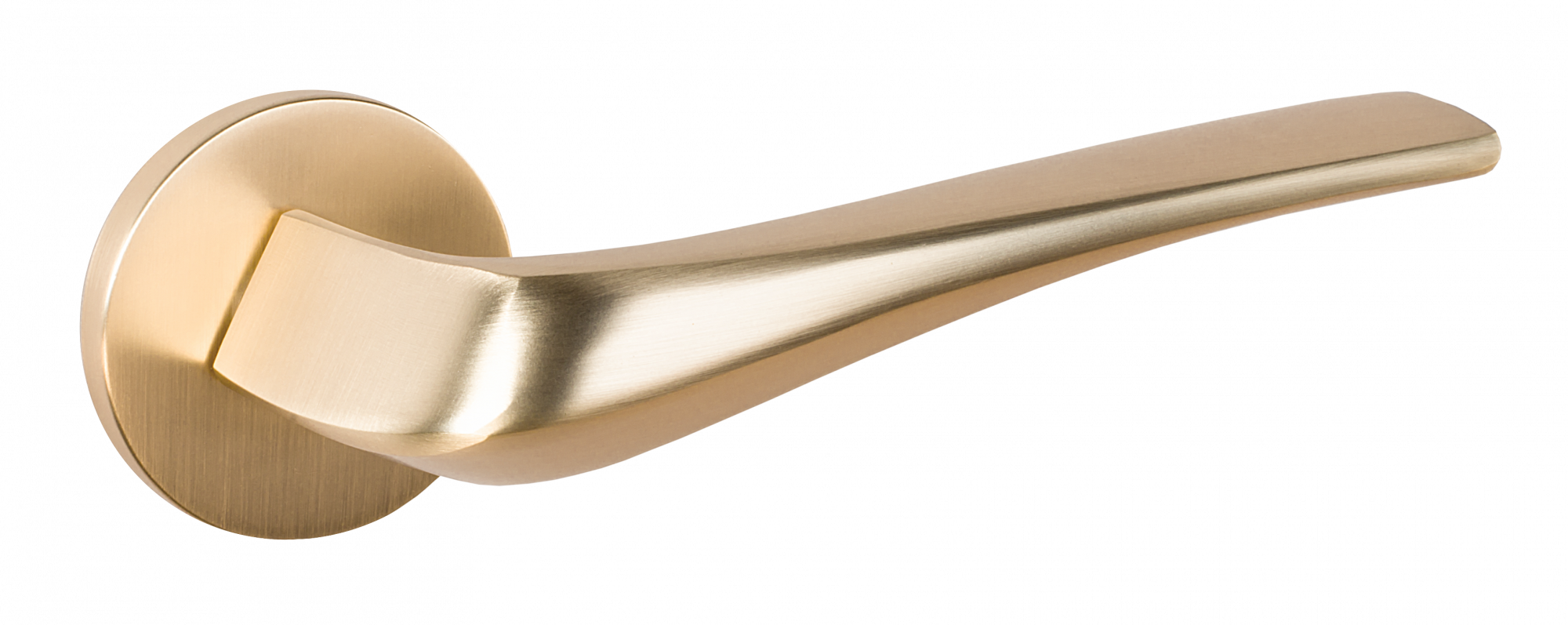 Ручка дверная "Соффиони", серия SLIM, золото матовое сатинированное