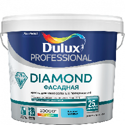 Краска Dulux Professional Diamond Фасадная Гладкая мат BW 9л