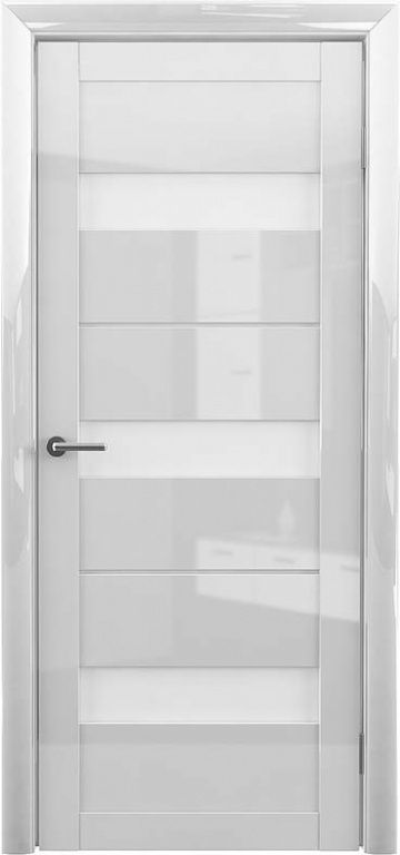 Полотно дверное остекленное Глянец Прага 900 Белый стекло белый акрилат