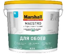 Краска Marshall Maestro Интерьерная Классика для обоев и стен глуб/мат BW 9л