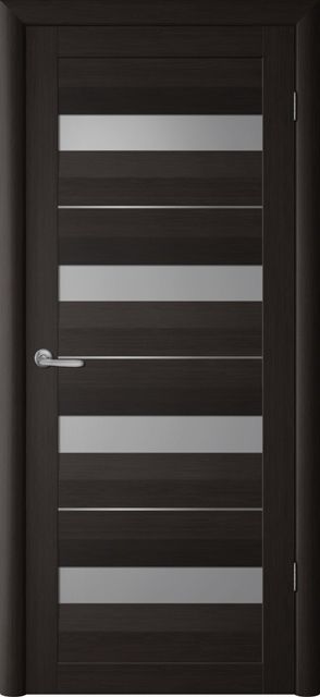 Полотно дверное остекленное Эко-Шпон Барселона 800 темный кипарис стекло матовое