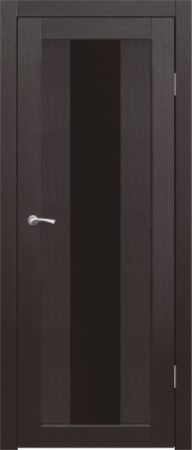 Полотно дверное остекленное Эко-шпон Сардиния 700 Венге черный лакобель