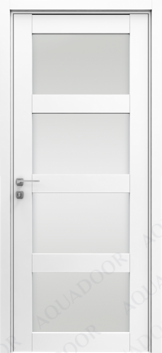 Полотно дверное  остекленное Zargo Quatro 900 белый стекло сатин матовый