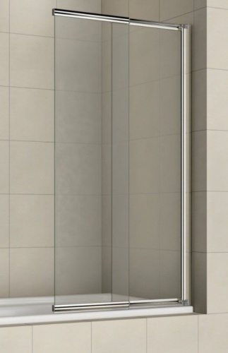 Шторка для ванны Azario MERRIT 1000х1400, Easy Clean раздвижная, прозрачное стекло 5 мм, цвет профиля серебро (AZ-NF6122 1000)