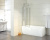Шторка для ванны Azario MERRIT 1100(700+400)х1400 прозрачное стекло 6 мм, цвет профиля серебро (AZ-NF6221 1100)