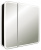 Зеркало - шкаф AZARIO Alliance - Black 805х198х800 сенсорный выключатель с функцией диммера (LED-00002611)