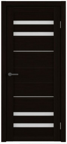 Полотно дверное остекленное Эко-шпон Пекин 600 темный кипарис стекло мателюкс