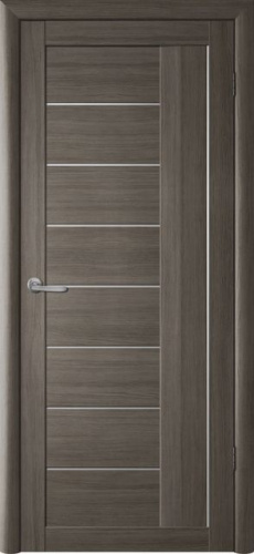 Полотно дверное остекленное Эко-шпон Марсель 600 кедр серый стекло мателюкс
