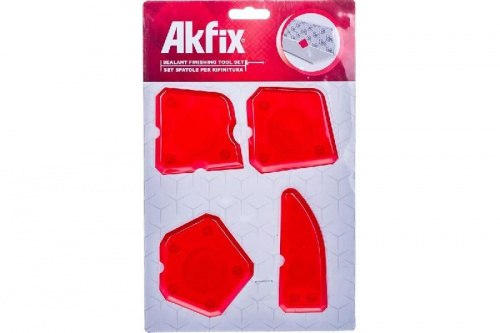 Набор шпателей для выравнивания и затирки герметиков Akfix 4 шт