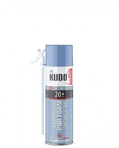 Пена полиуретановая монтажная бытовая всесезонная KUDO HOME 20+ 650 мл KUPH06U20+