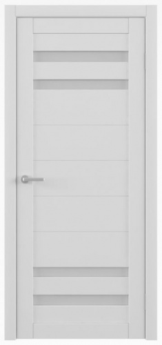 Полотно дверное остекленное Эко-шпон Пекин 800 белый кипарис стекло мателюкс