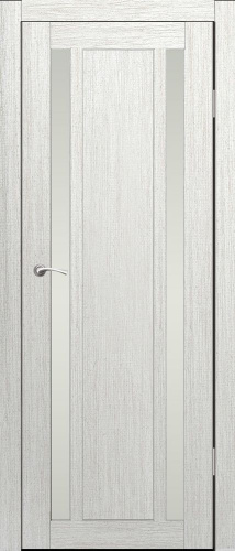 Полотно дверное остекленное Эко-шпон Калгари-2 600*2000 Роял вуд светлый, стекло сатин матовый
