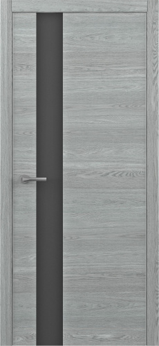 Полотно дверное остекленное Art-шпон G 800 дуб скальный, ст.черное сх.STATUS-1 (замок Morelli 1895)
