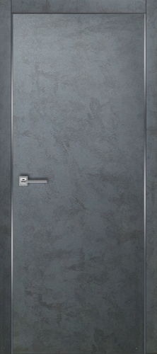 Полотно дверное глухое Эко-шпон с алюмин. кромкой МАНХЭТТЕН-1, 2000*600 Бетон графит