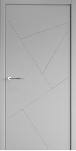 Полотно дверное глухое СХЕМА Эмаль-1 ПГ Эмаль Геометрия-2 900 серый (защелка маг.)