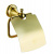 Держатель туалетной бумаги Azario ELVIA с крышкой, золото (AZ-91110G)